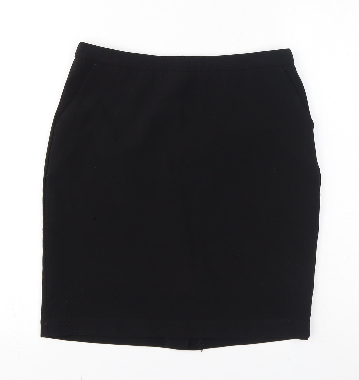 PADINI Womens Black Polyester Straight & Pencil Skirt Size M Zip