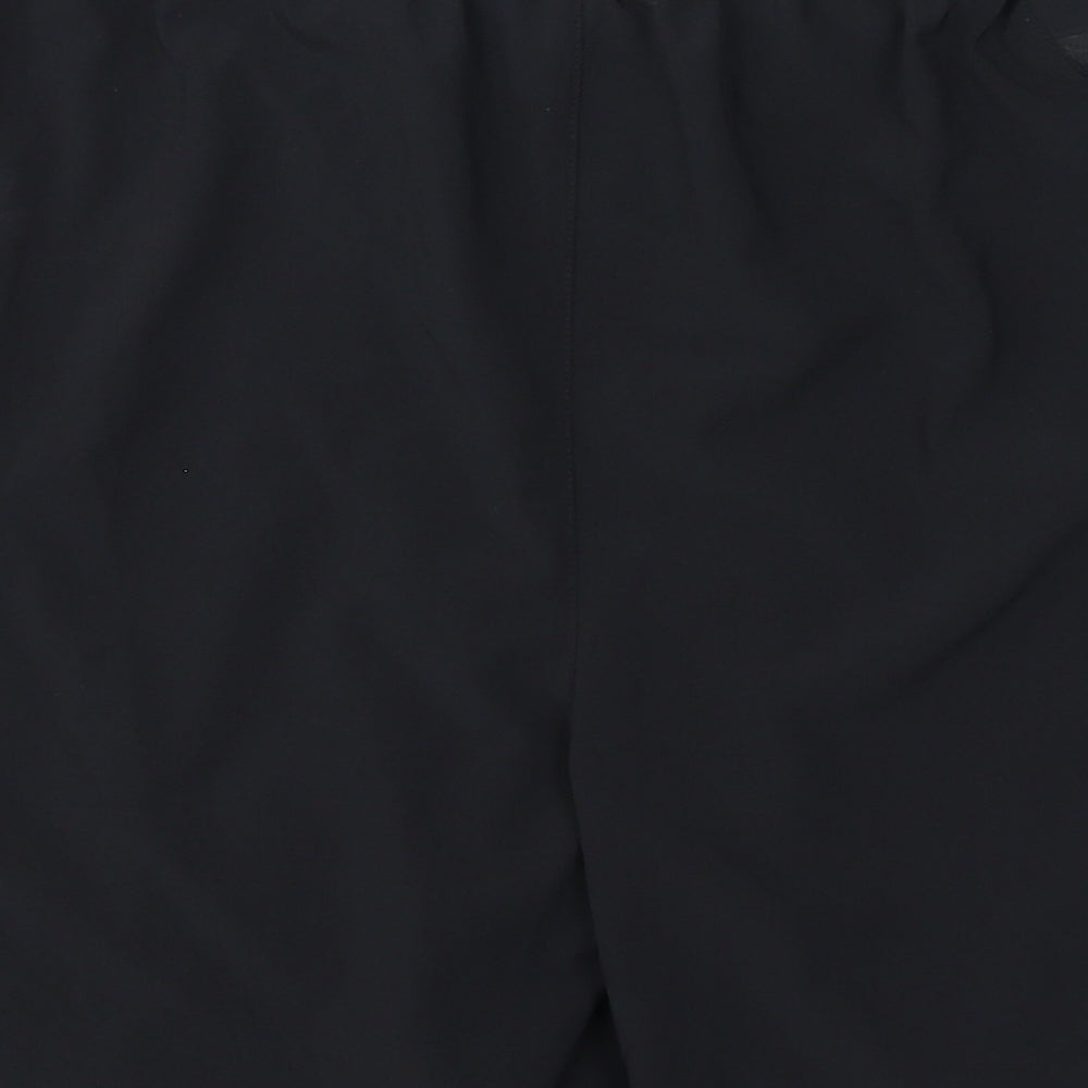 HIGHERSTATE Mens Black Polyester Sweat Shorts Size M L7 in Regular - Two Layer Training