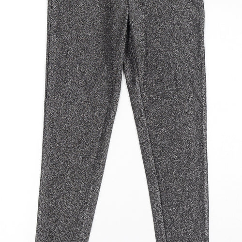 Body Flirt Womens Silver Polyester Capri Leggings Size XS L29 in - Glitter Elastic Waist