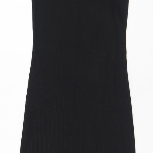 Nasty Gal Womens Black Polyester Bodycon Size 8 Sweetheart Pullover - Puff Sleeve