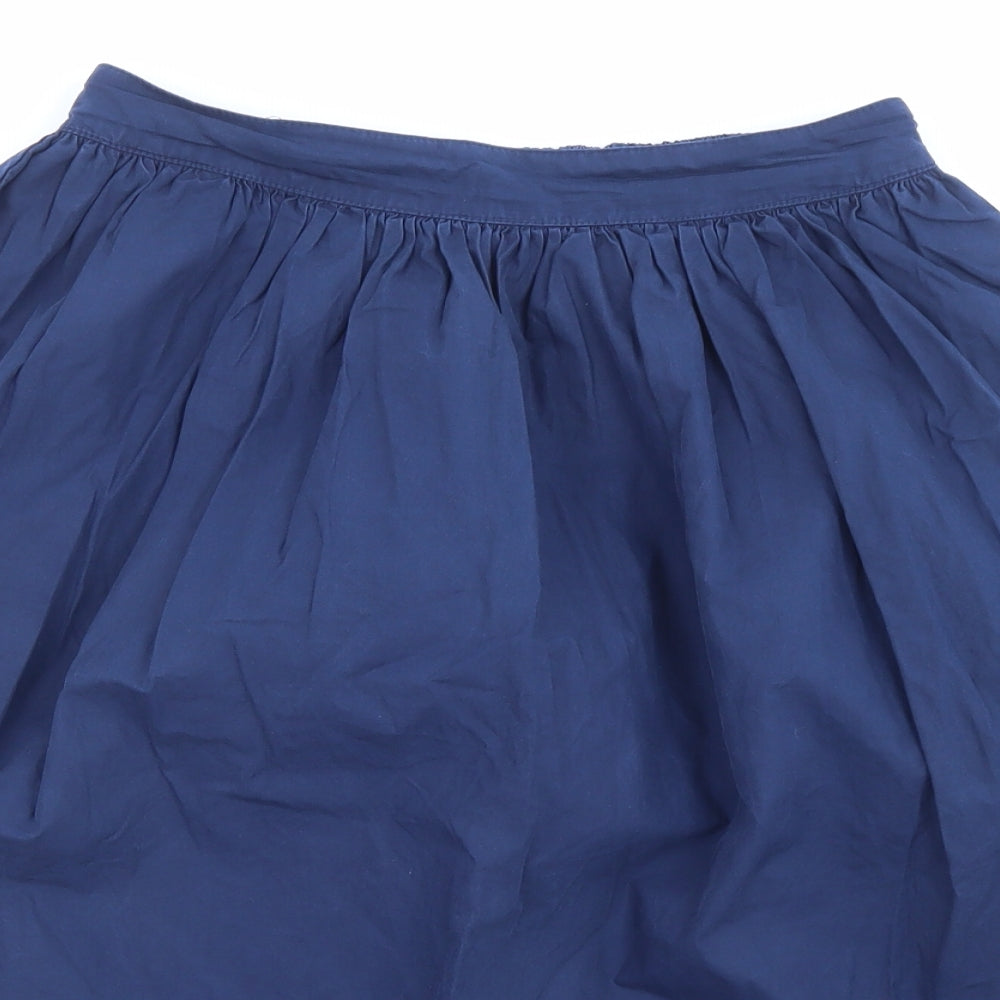 NEXT Womens Blue Cotton A-Line Skirt Size 8