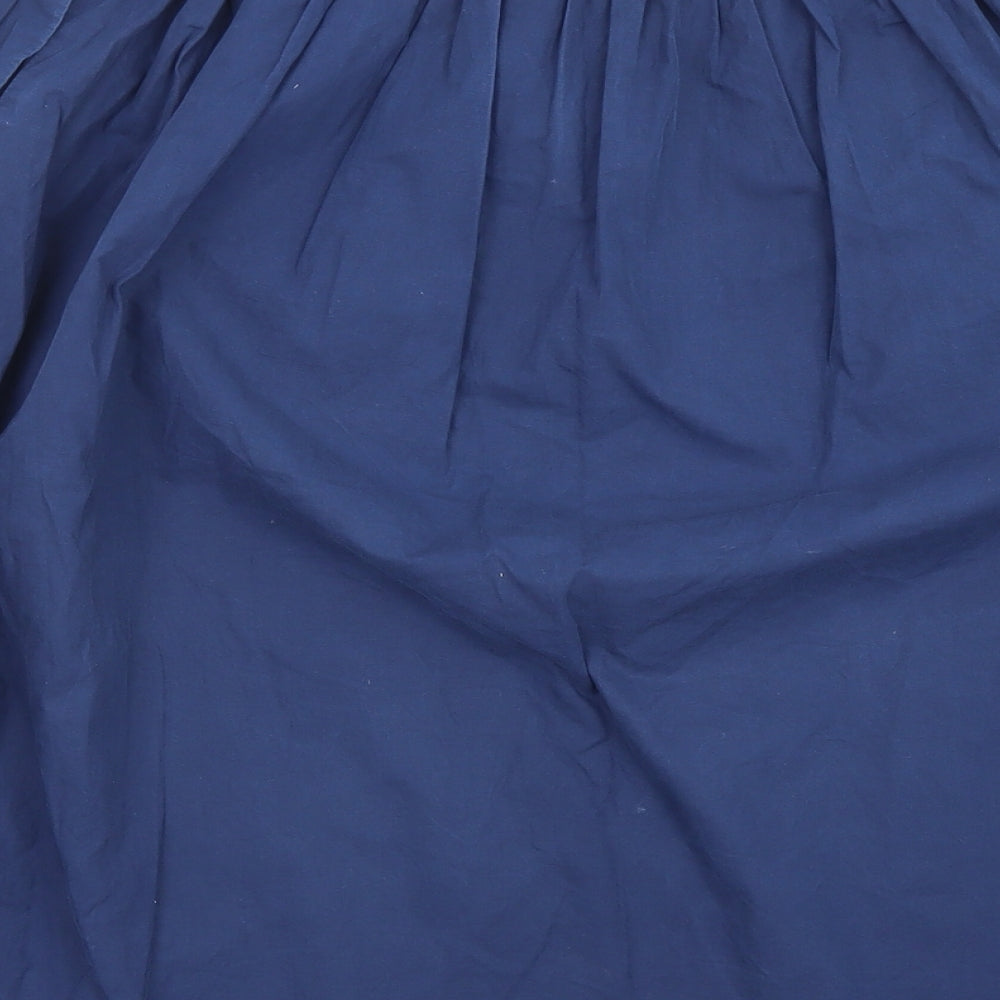 NEXT Womens Blue Cotton A-Line Skirt Size 8