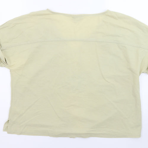 Warehouse Womens Green Viscose Basic Blouse Size 16 V-Neck