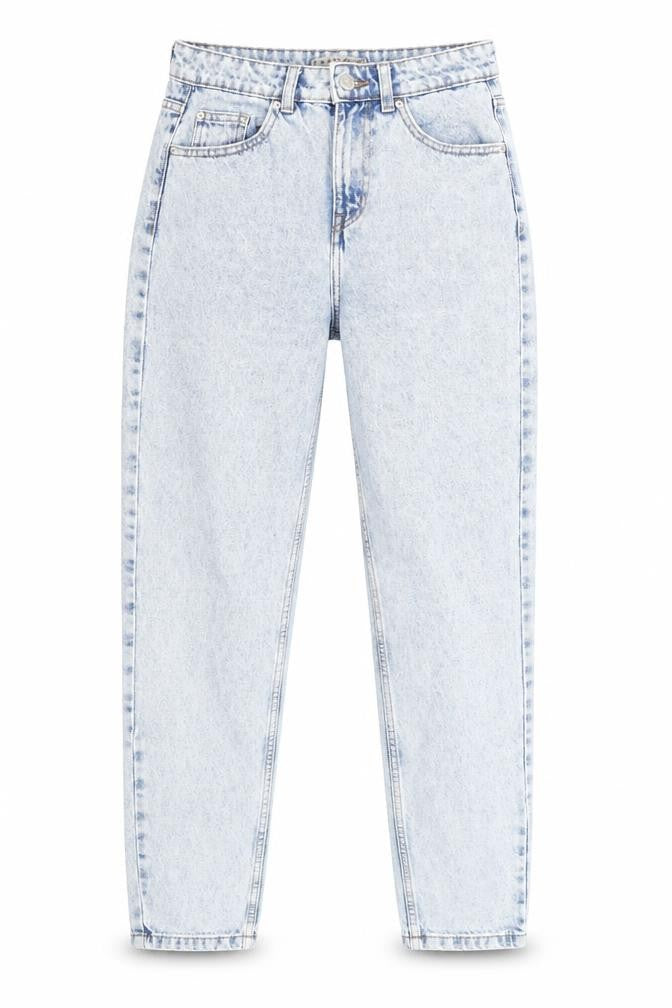Denim & Co. Womens Blue Cotton Straight Jeans Size 8 L29 in Regular Zip - Pockets