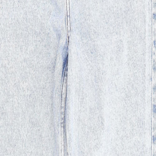 Denim & Co. Womens Blue Cotton Straight Jeans Size 8 L29 in Regular Zip - Pockets