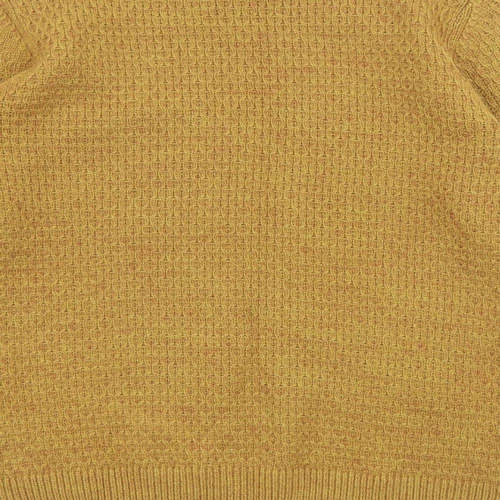 NEXT Mens Brown Crew Neck Acrylic Pullover Jumper Size L Long Sleeve