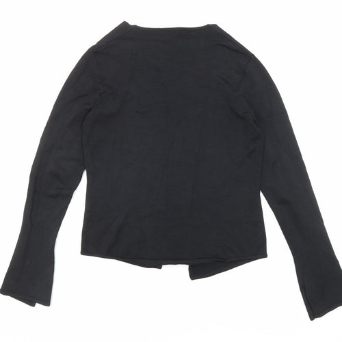 Linea Womens Black Round Neck Viscose Cardigan Jumper Size S