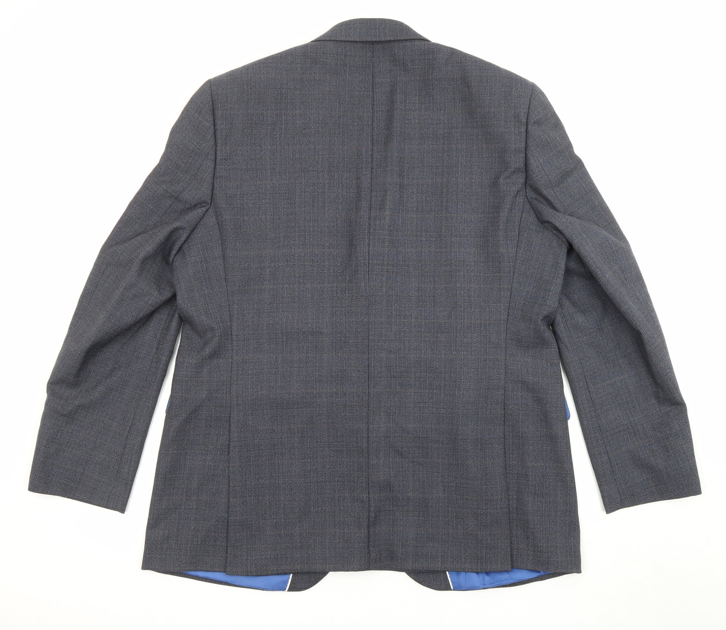 Chester Mens Blue Wool Jacket Suit Jacket Size 46 Regular