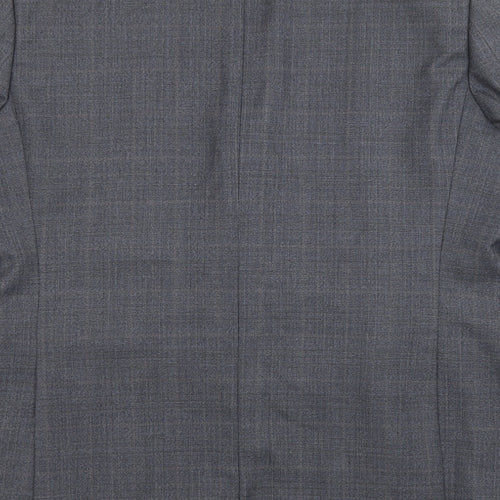Chester Mens Blue Wool Jacket Suit Jacket Size 46 Regular
