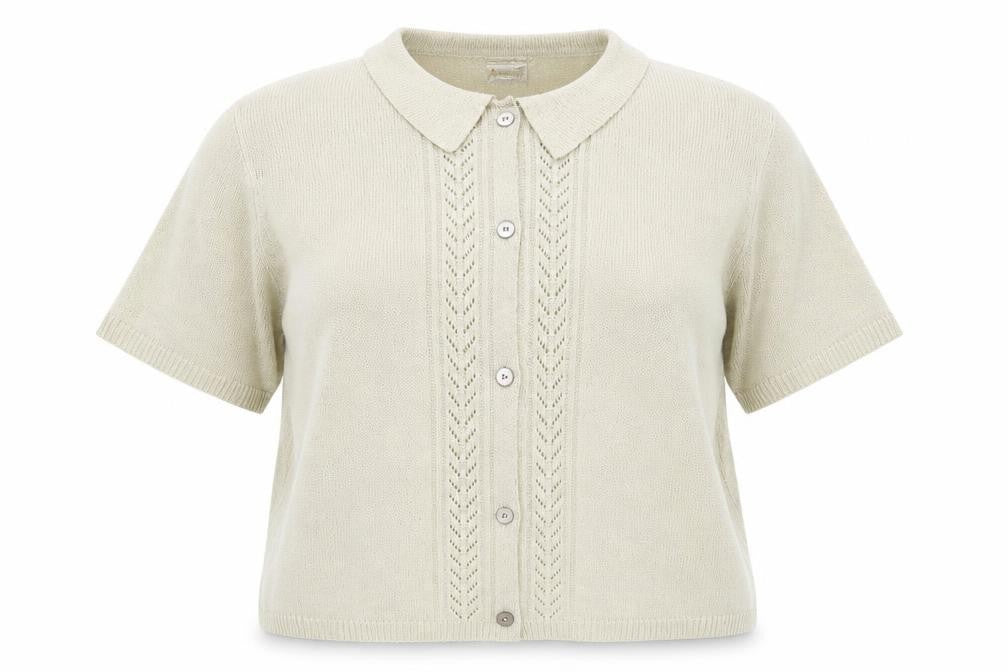 Roman Womens Beige Cowl Neck Acrylic Cardigan Jumper Size L - Size L-XL