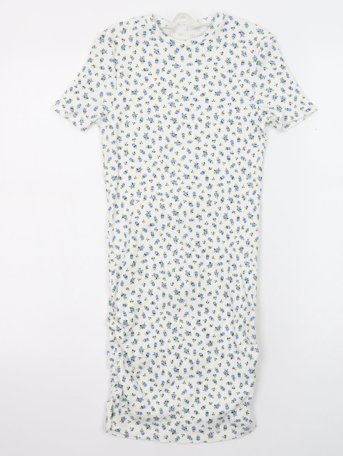 H&M Girls White Floral Cotton Maxi Size 12-13 Years Round Neck Pullover - Size 12-14 years