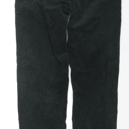 Marks and Spencer Womens Green Cotton Straight Jeans Size 10 L29 in Regular Zip