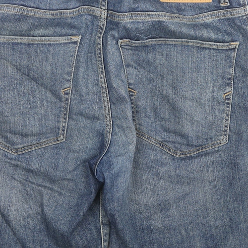 Selected Homme Mens Blue Cotton Bermuda Shorts Size M L10 in Regular Zip