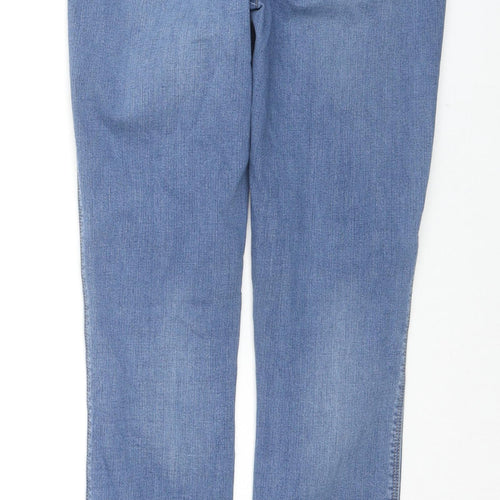 NEXT Womens Blue Cotton Skinny Jeans Size 10 L28 in Regular Zip