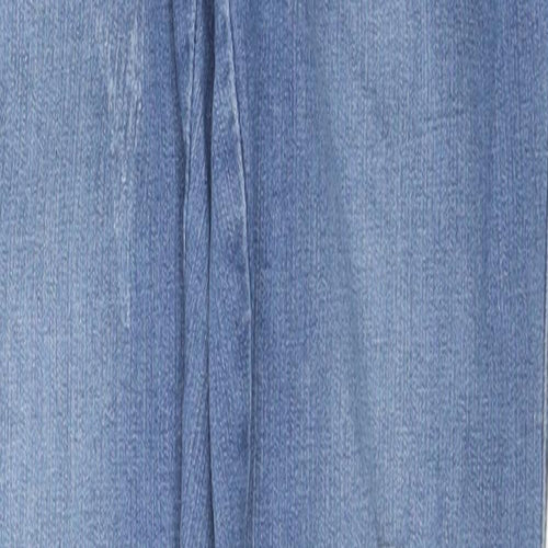 NEXT Womens Blue Cotton Skinny Jeans Size 10 L28 in Regular Zip