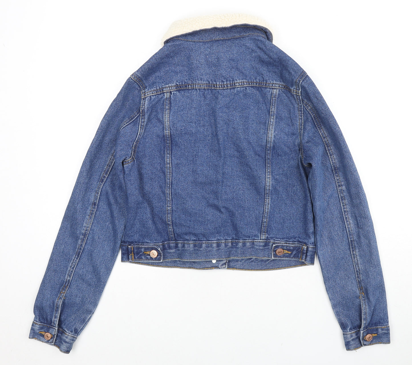 New Look Womens Blue Jacket Size S Button