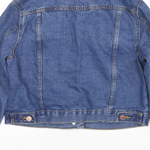 New Look Womens Blue Jacket Size S Button