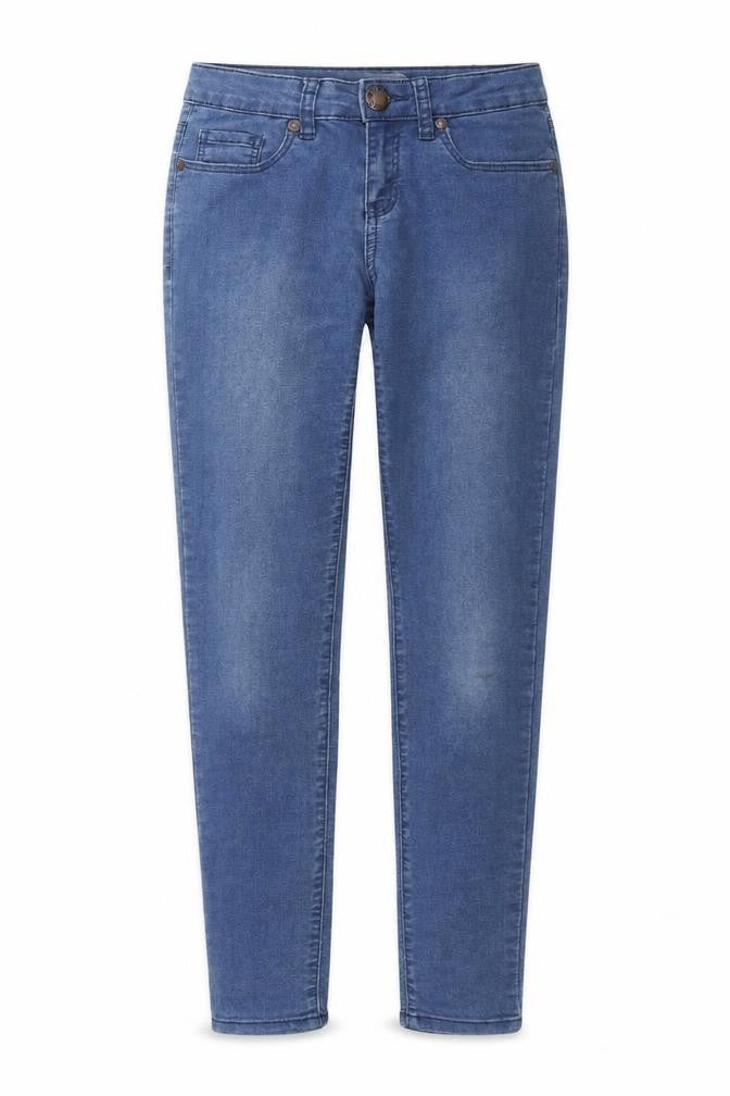 New Look Girls Blue Cotton Skinny Jeans Size 13 Years L27 in Regular Zip