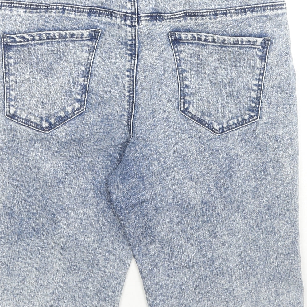 George Womens Blue Cotton Boyfriend Shorts Size 10 L12 in Regular Zip