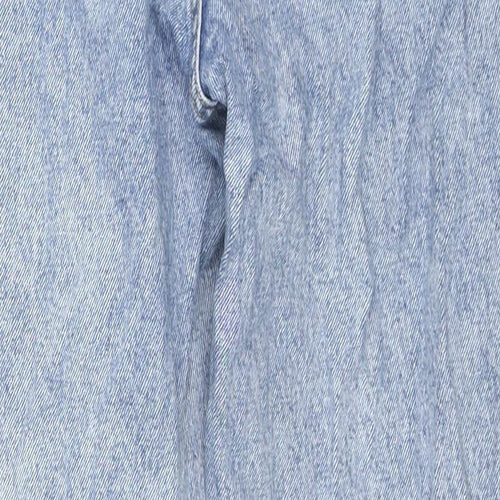 Pull&Bear Womens Blue Cotton Straight Jeans Size 10 L24 in Regular Zip