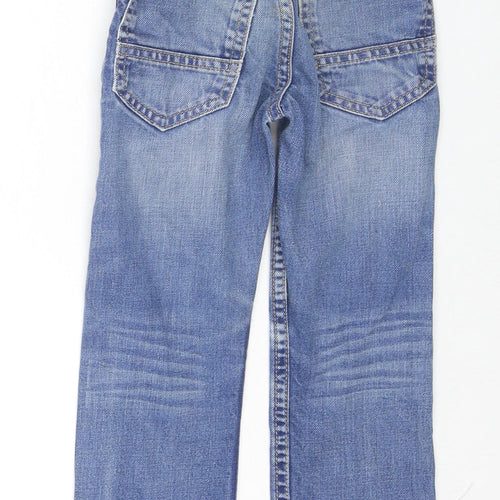 NEXT Boys Blue Cotton Skinny Jeans Size 4 Years Regular Zip