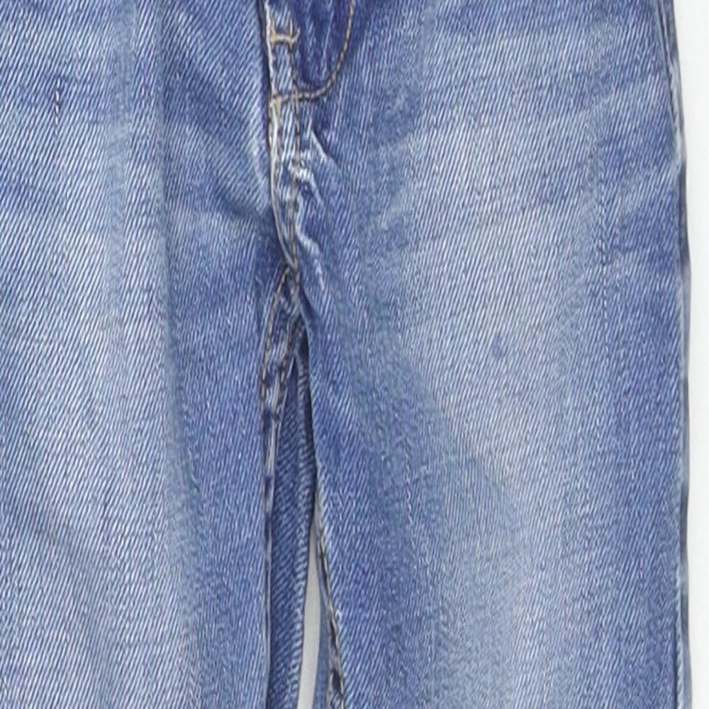 NEXT Boys Blue Cotton Skinny Jeans Size 4 Years Regular Zip