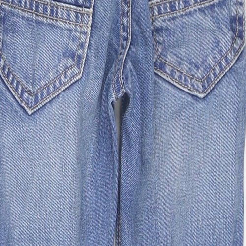 NEXT Boys Blue Cotton Skinny Jeans Size 4 Years Regular Zip