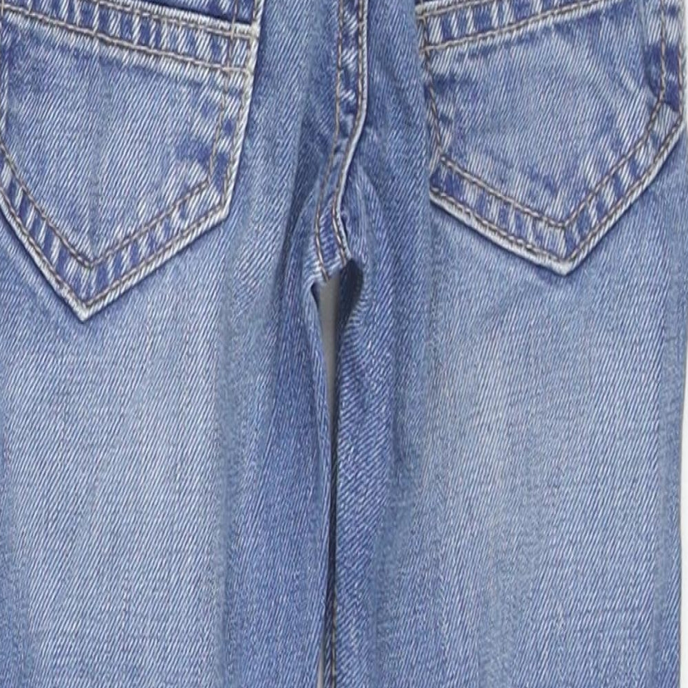 NEXT Boys Blue Cotton Skinny Jeans Size 4 Years Regular Zip