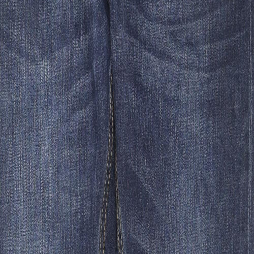 River Island Mens Blue Cotton Skinny Jeans Size 28 in L30 in Regular Button
