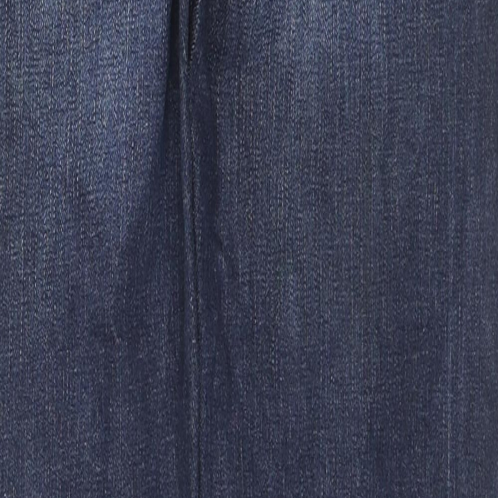 River Island Mens Blue Cotton Skinny Jeans Size 28 in L30 in Regular Button