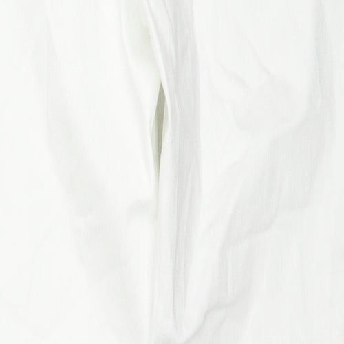 NDYJ Womens White Cotton Skinny Jeans Size 12 L30 in Regular Zip