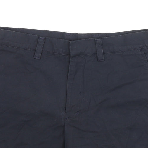 American Apparel Mens Blue Cotton Bermuda Shorts Size 31 in L7 in Regular Zip