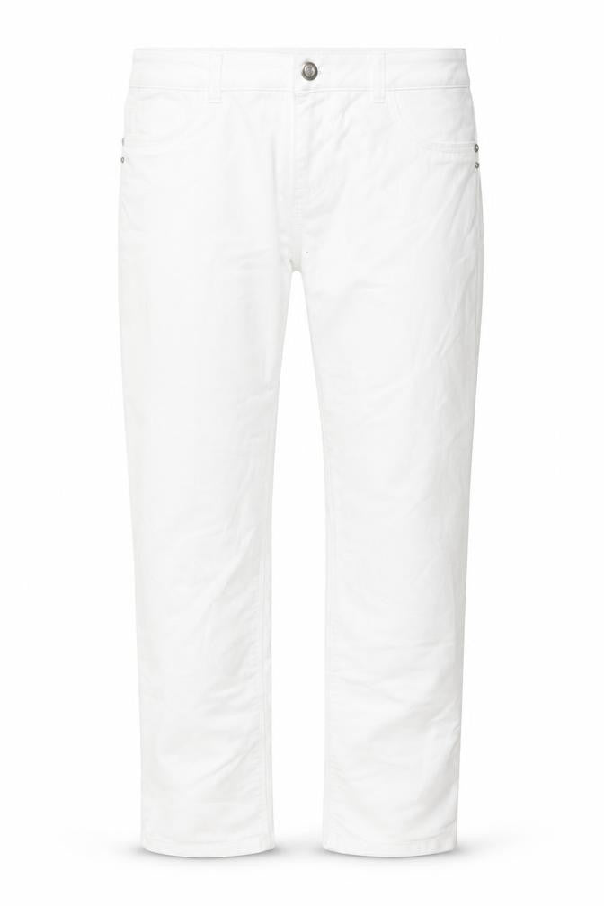 Woolworths Womens White Cotton Straight Jeans Size 36 in L27 in Regular Zip