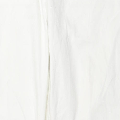Woolworths Womens White Cotton Straight Jeans Size 36 in L27 in Regular Zip