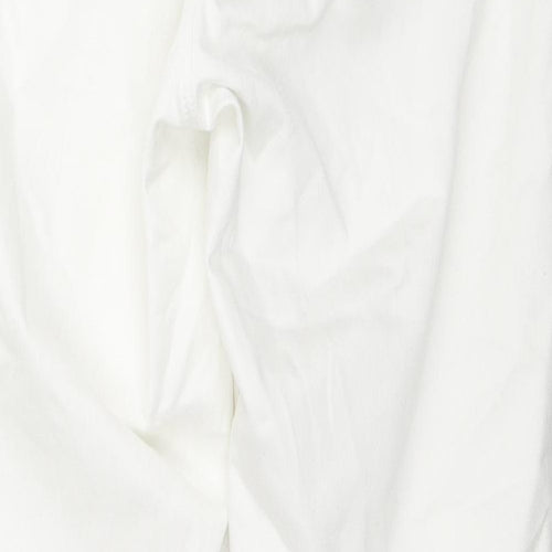 Woolworths Womens White Cotton Straight Jeans Size 36 in L27 in Regular Zip