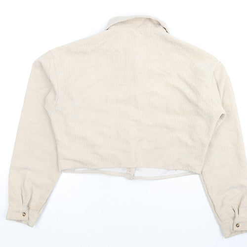 Missguided Womens Beige Jacket Size 6 Button