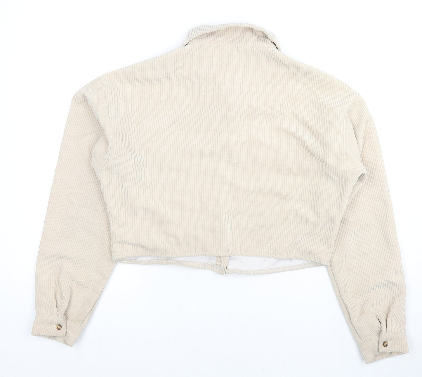 Missguided Womens Beige Jacket Size 6 Button