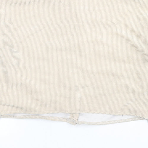 Missguided Womens Beige Jacket Size 6 Button