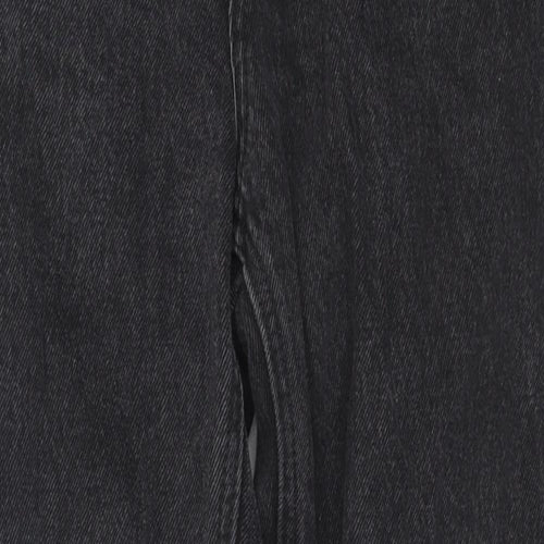 Pull&Bear Womens Black Cotton Straight Jeans Size 12 L27 in Regular Zip
