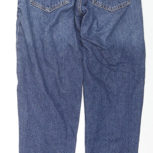 Zara Womens Blue Cotton Straight Jeans Size 36 in L26 in Regular Zip