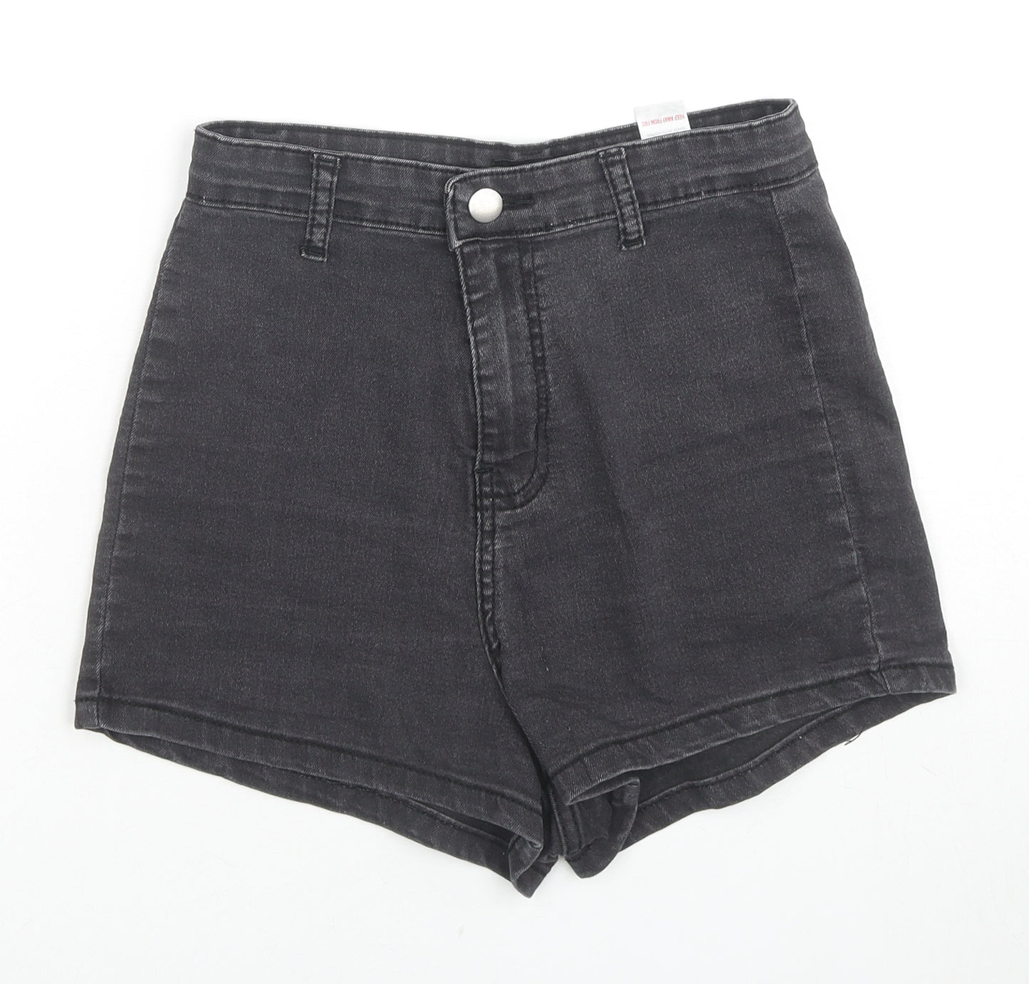 PRETTYLITTLETHING Womens Blue Cotton Hot Pants Shorts Size 8 L3 in Regular Zip