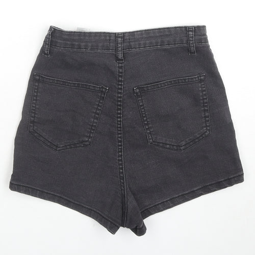 PRETTYLITTLETHING Womens Blue Cotton Hot Pants Shorts Size 8 L3 in Regular Zip