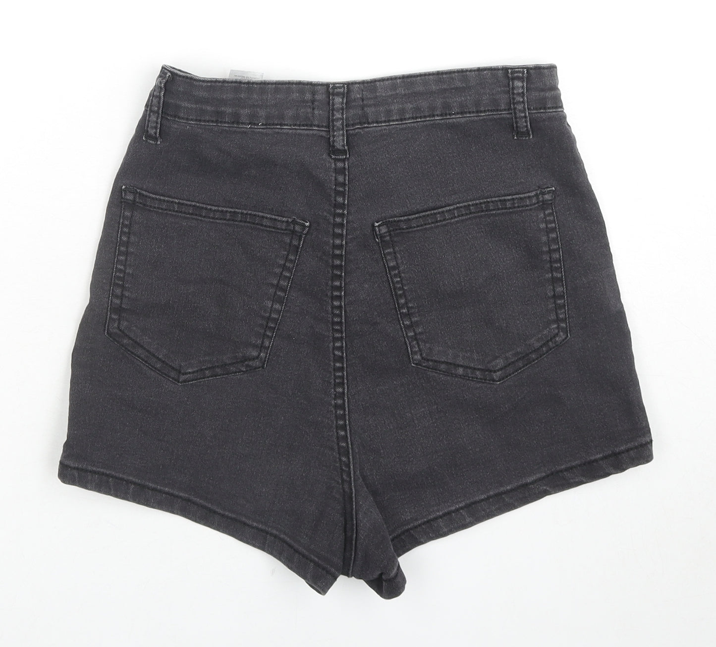 PRETTYLITTLETHING Womens Blue Cotton Hot Pants Shorts Size 8 L3 in Regular Zip