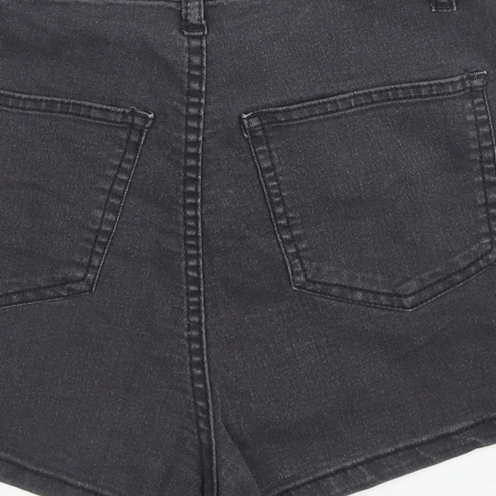 PRETTYLITTLETHING Womens Blue Cotton Hot Pants Shorts Size 8 L3 in Regular Zip