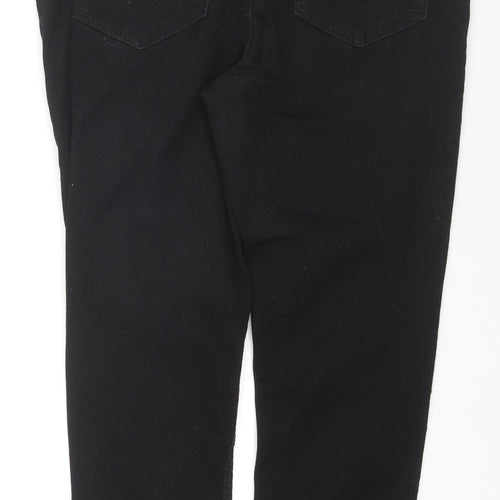 H&M Womens Black Cotton Skinny Jeans Size M L28 in Regular Zip