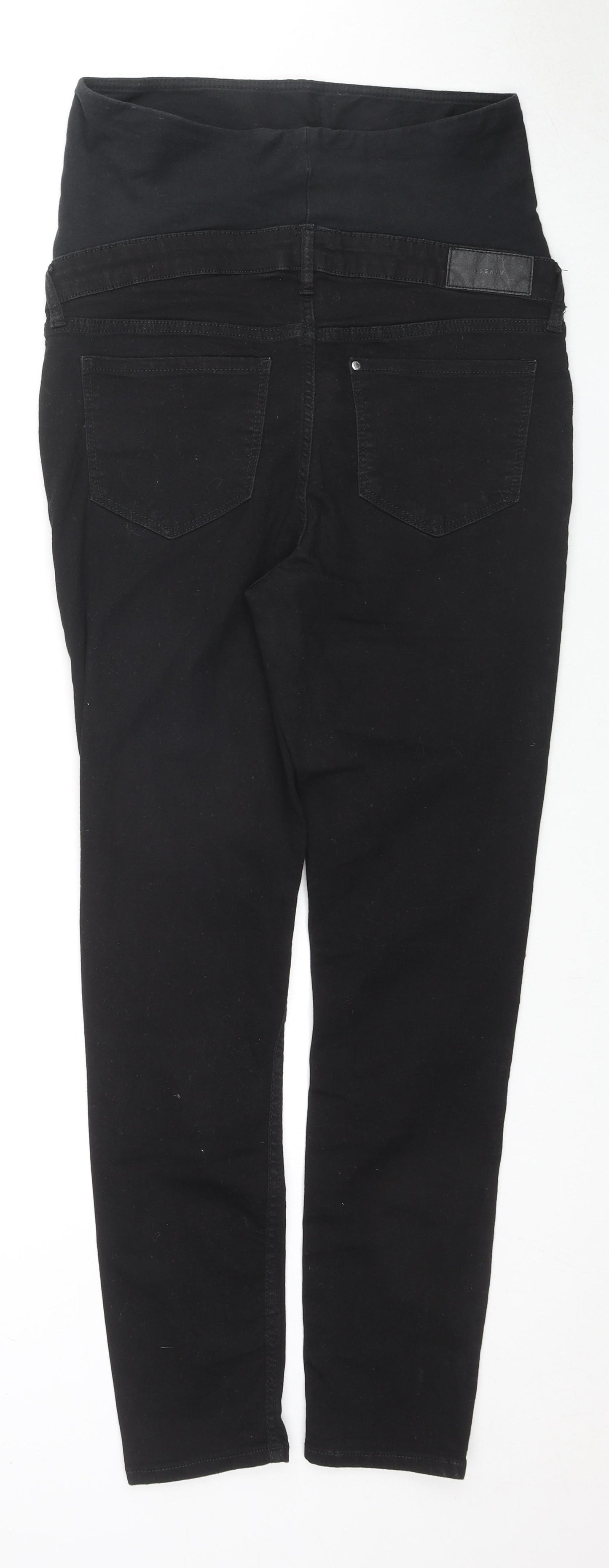 H&M Womens Black Cotton Skinny Jeans Size M L28 in Regular Zip