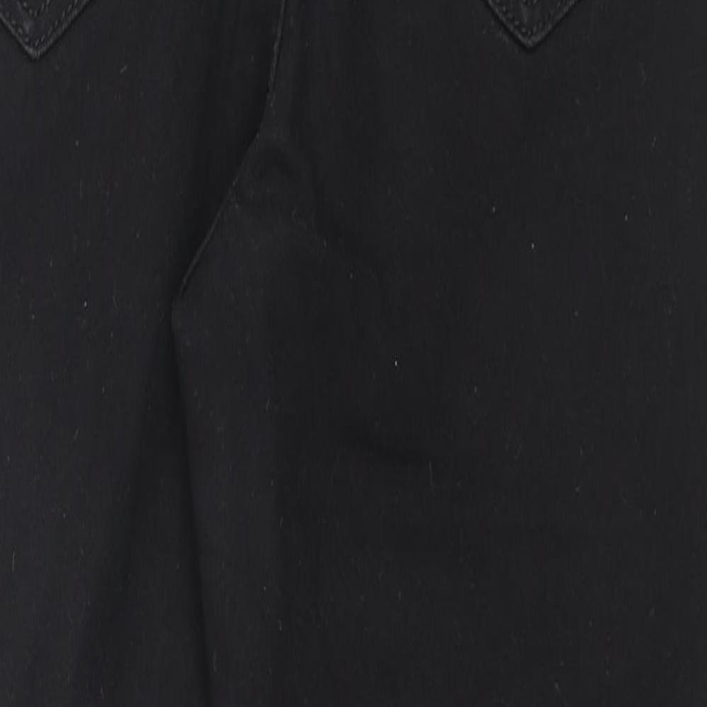 H&M Womens Black Cotton Skinny Jeans Size M L28 in Regular Zip