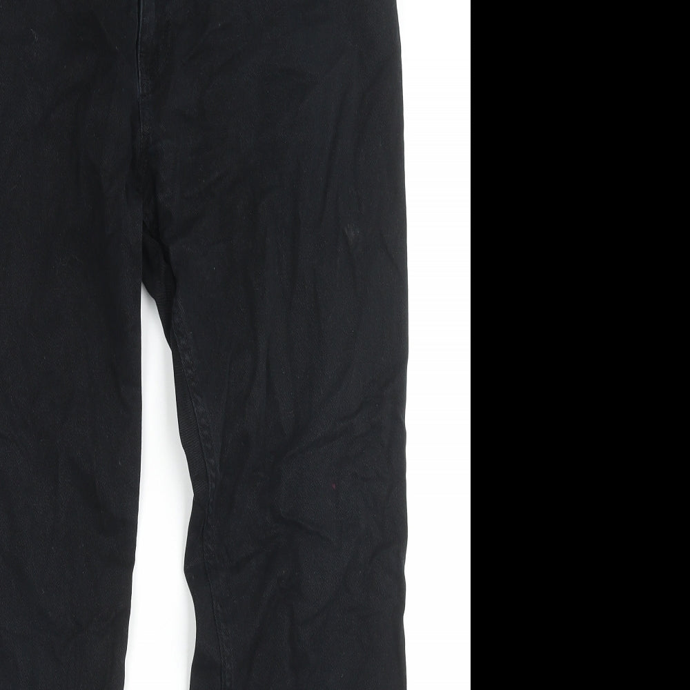 George Womens Black Cotton Straight Jeans Size 34 in L29 in Regular Zip