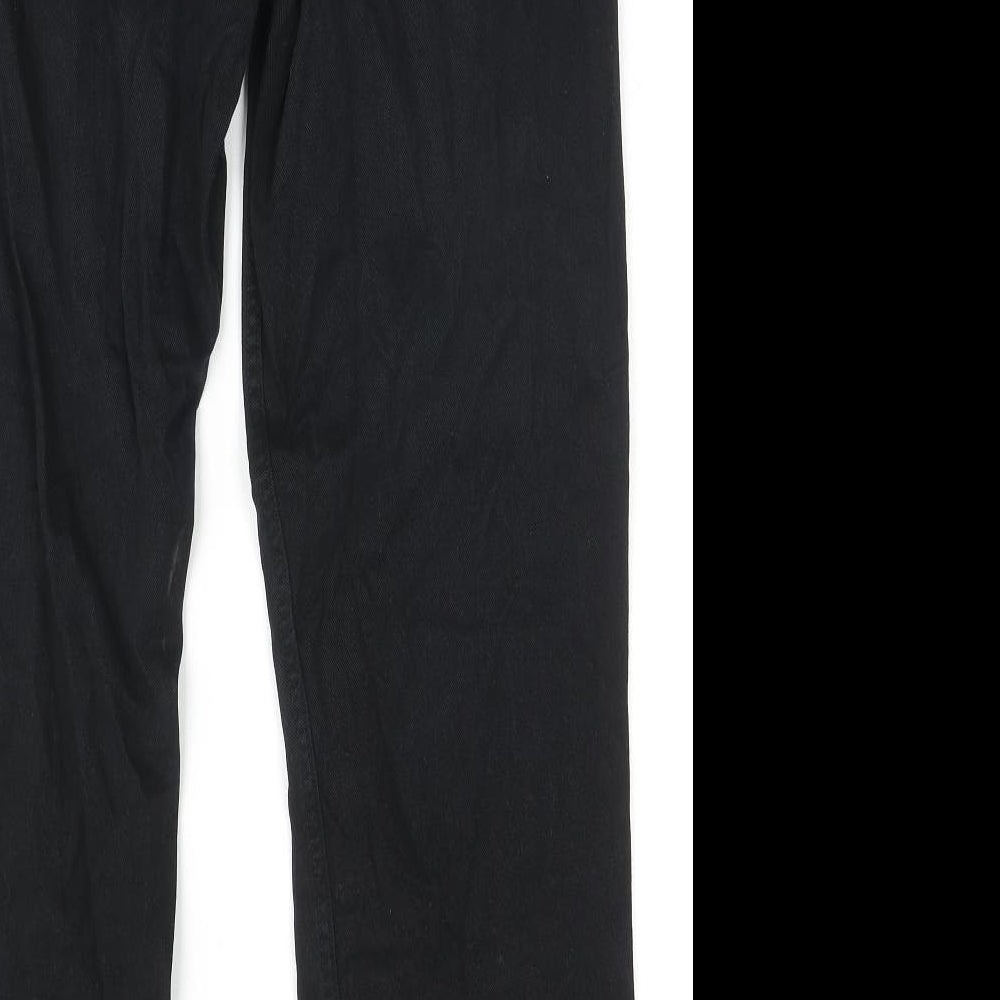 George Womens Black Cotton Straight Jeans Size 34 in L29 in Regular Zip