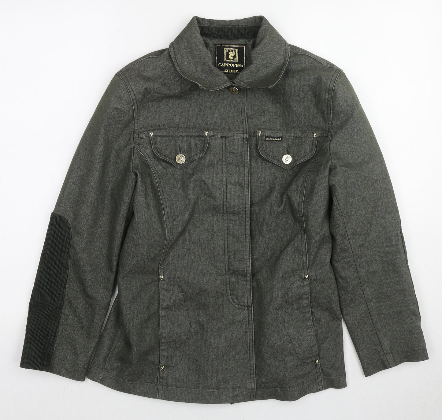 Capopera Womens Green Jacket Size S Button